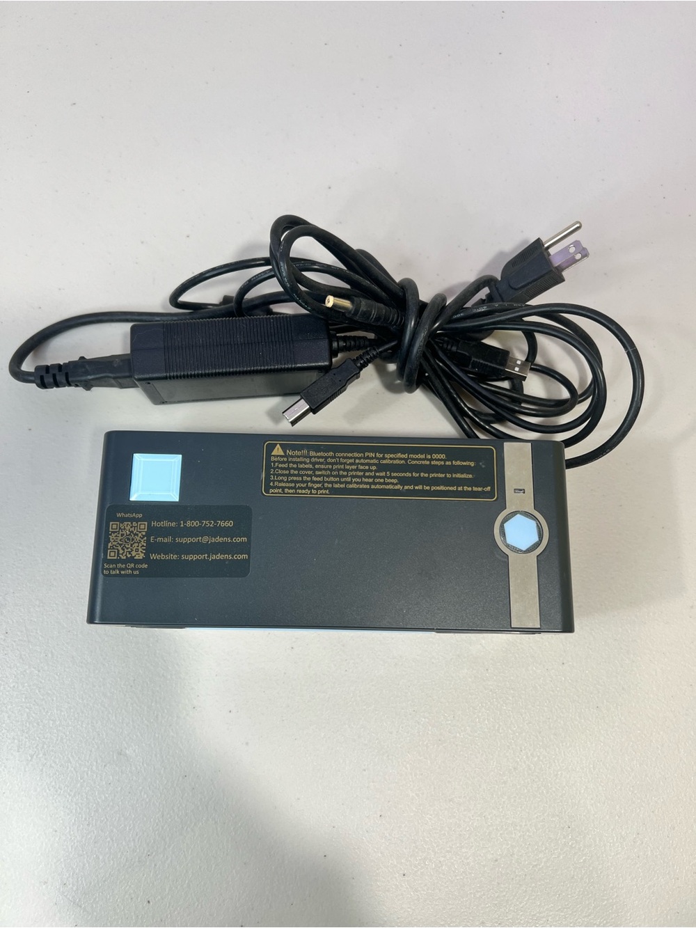 Portable Label & Receipt Printer - Black - Picture 4 of 4